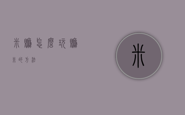 米赚怎么玩（赚米的方法）