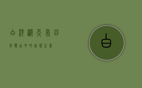 白洋淀天气，四季变幻中的自然之美