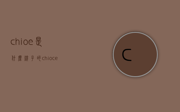 chioe是什么牌子的（chioce是什么牌子）
