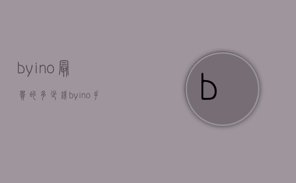 byino最贵的多少钱（byino手表价格）