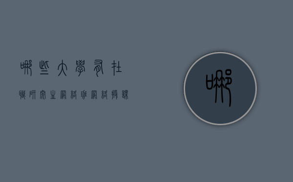 哪些大学有在职研究生网络班（网络授课的在职研究生的学校）
