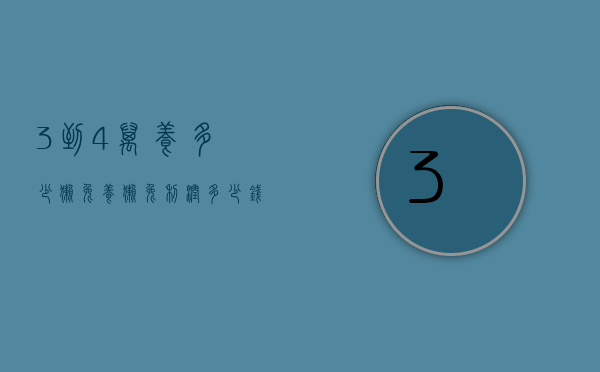 3到4万养多少獭兔（养獭兔利润多少钱一只）