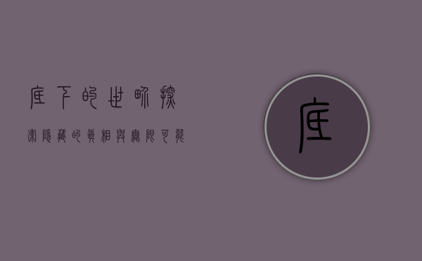 底下的世界，探索隐藏的真相与无限可能