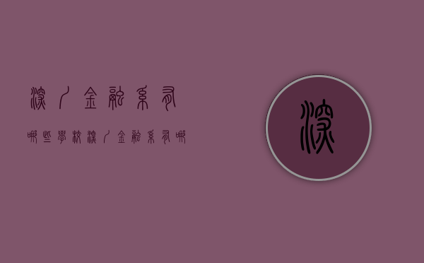 深圳金融系有哪些学校（深圳金融系有哪些学校名单）