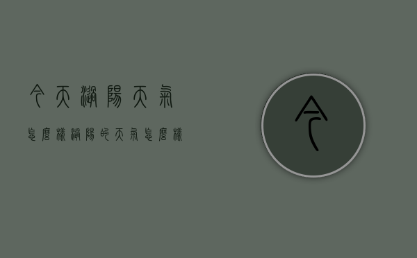 今天涡阳天气怎么样（涡阳的天气怎么样）