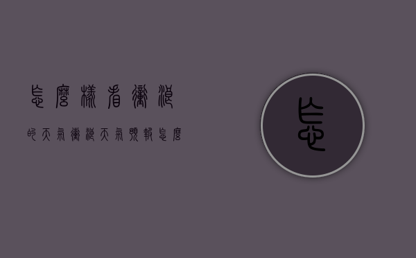 怎么样看冲浪的天气（冲浪天气预报怎么看）