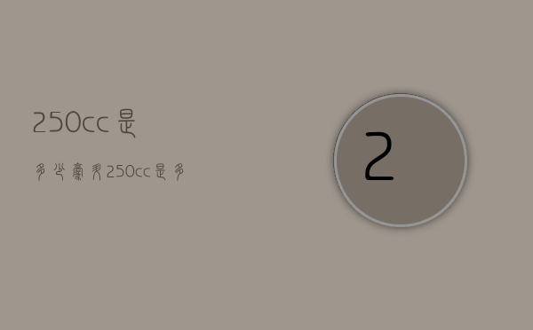 250cc是多少毫升（250cc是多少毫升牛奶）