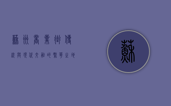苏州商业街，传统与现代交融的繁华之地