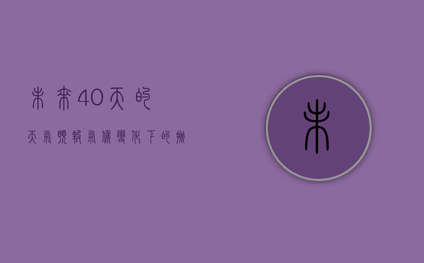 未来40天的天气预报，气候变化下的挑战与机遇