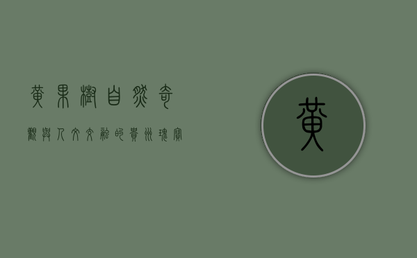 黄果树，自然奇观与人文交融的贵州瑰宝