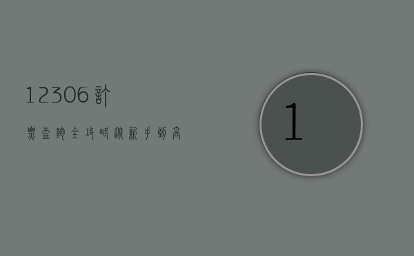 12306订票查询全攻略，从新手到高手的实用指南