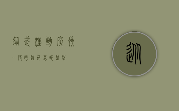 从武汉到广州，一段跨越千里的旅程