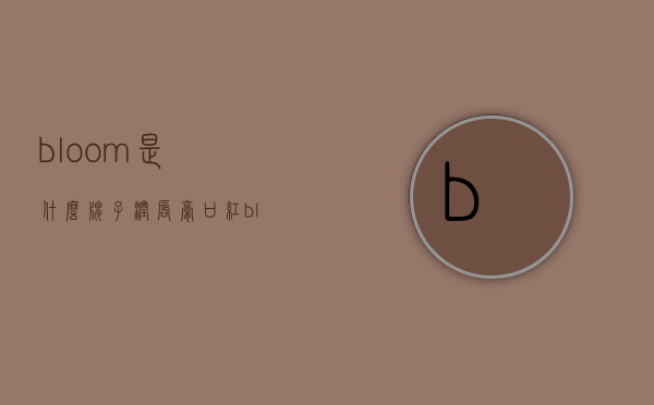 bloom是什么牌子润唇膏（口红bloom是什么意思中文）