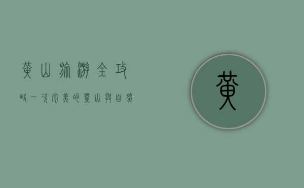 黄山旅游全攻略，一次完美的登山与自然体验