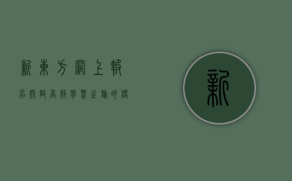 新东方网上报名，开启高效学习之旅的便捷之门