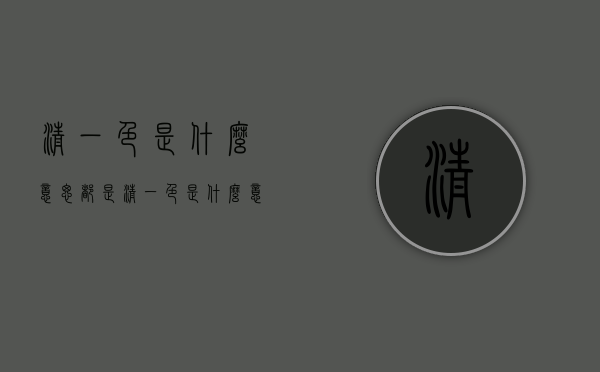 清一色是什么意思（都是清一色是什么意思）