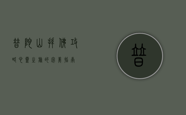普陀山拜佛攻略，心灵之旅的完美指南