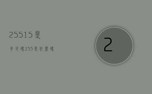 25515是多少码（255是什么码）