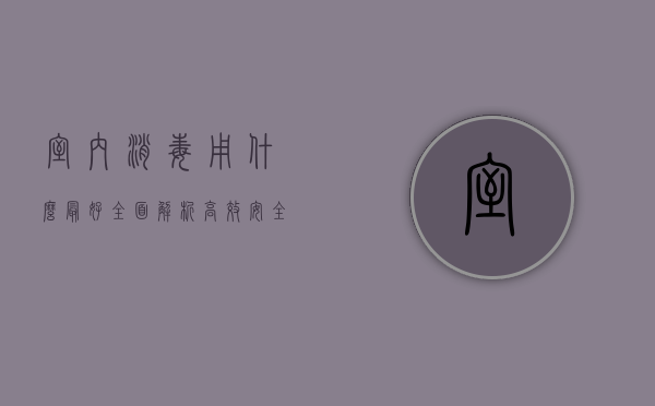 室内消毒用什么最好？全面解析高效安全的消毒方法