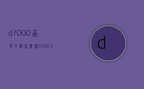 d7000品色手柄怎么样（D700手柄）
