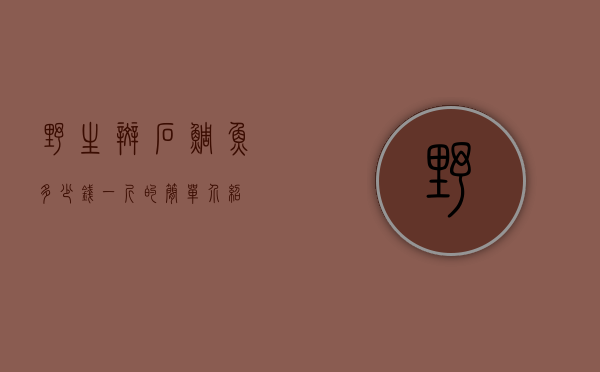 野生斑石鲷鱼多少钱一斤的简单介绍