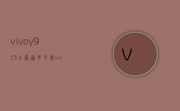 vivoy913全网通多少钱（vivo Y91 全网通）