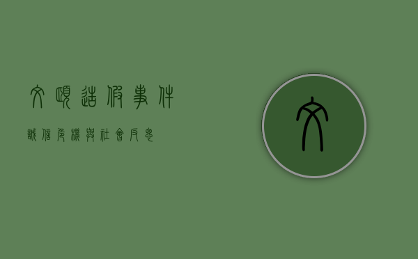 文颐造假事件，诚信危机与社会反思