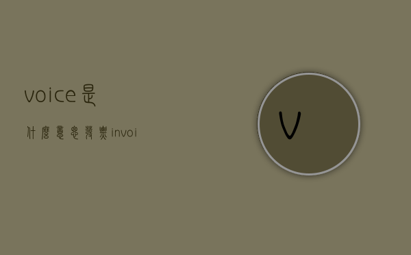 voice是什么意思（发票invoice是什么意思）