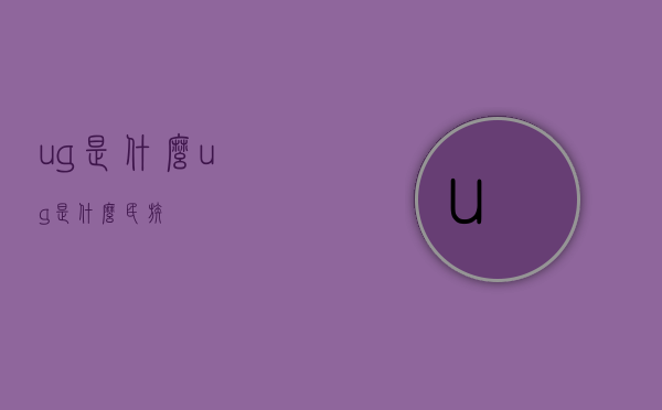 ug是什么（ug是什么民族）