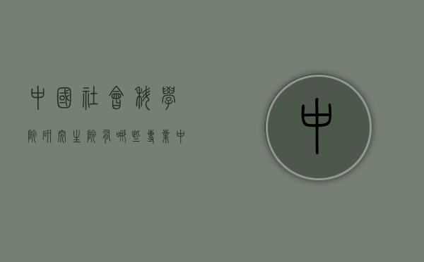 中国社会科学院研究生院有哪些专业（中国社会科学院研究生院有哪些专业可选）