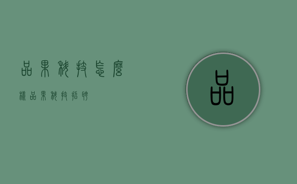 品果科技怎么样（品果科技招聘）