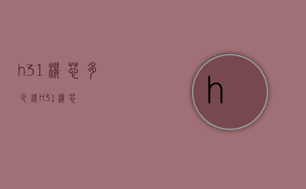 h31机芯多少钻（H31机芯）