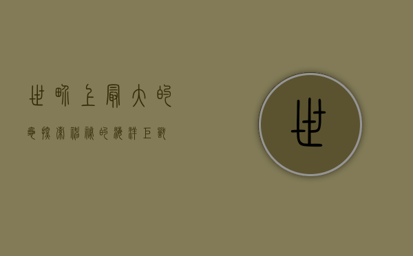 世界上最大的龟—探索神秘的海洋巨兽