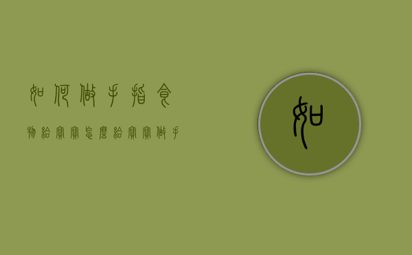 如何做手指食物给宝宝（怎么给宝宝做手指食物）