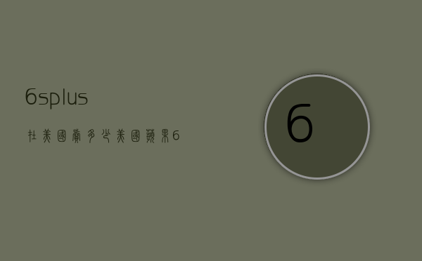 6splus在美国卖多少（美国苹果6s多少钱）