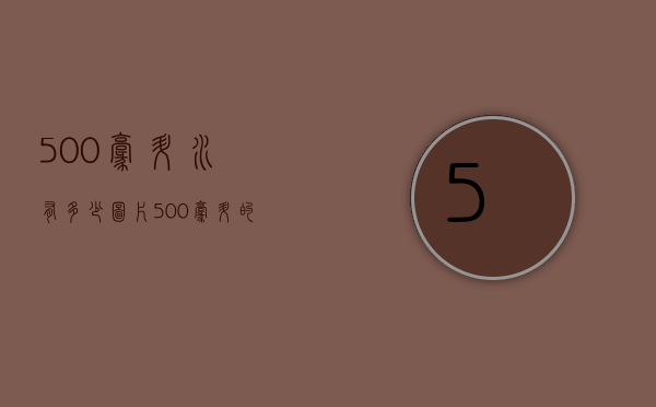 500毫升水有多少图片（500毫升的水有多少图片）