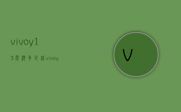 vivoy13电池多少钱（vivoy13l手机多少钱）