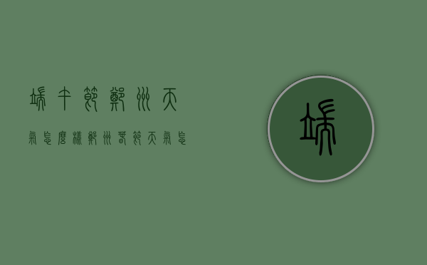 端午节郑州天气怎么样（郑州春节天气怎么样）