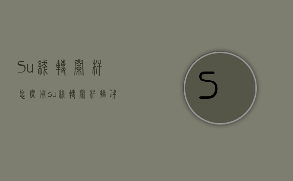 Su线转栏杆怎么用（su线转栏杆插件怎么用）