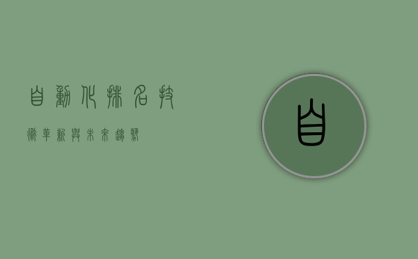 自动化排名，技术革新与未来趋势