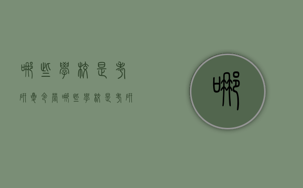 哪些学校是考研夏令营（哪些学校是考研夏令营学校）