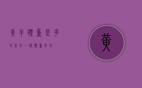 黄牛体重是多少（黄牛一般体重多少）