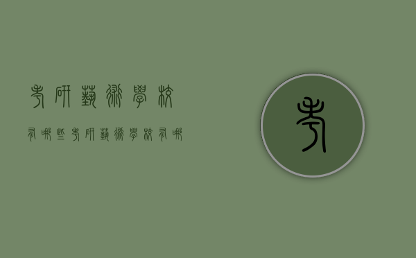 考研艺术学校有哪些（考研艺术学校有哪些学校）