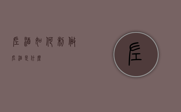 佐酒如何制做（佐酒是什么）