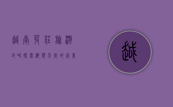 越南芽庄旅游攻略，探索海滨天堂的完美指南