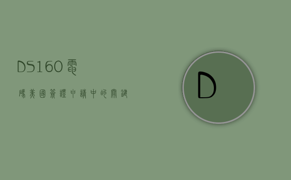 DS-160电码，美国签证申请中的关键信息与实用指南