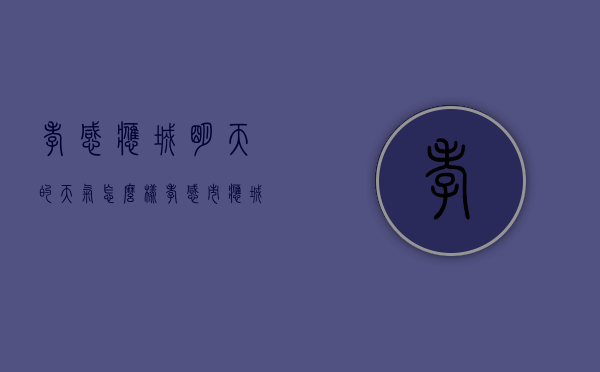 孝感应城明天的天气怎么样（孝感市应城市明天的天气）