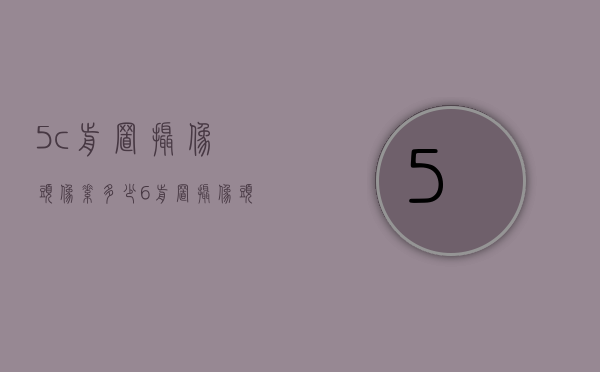 5c前置摄像头像素多少（6前置摄像头多少像素）