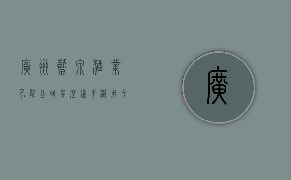 广州蓝泉酒业有限公司怎么样（手机用平板充电器可以吗）