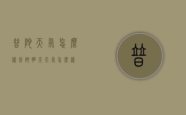 普陀天气怎么样（普陀明天天气怎么样）